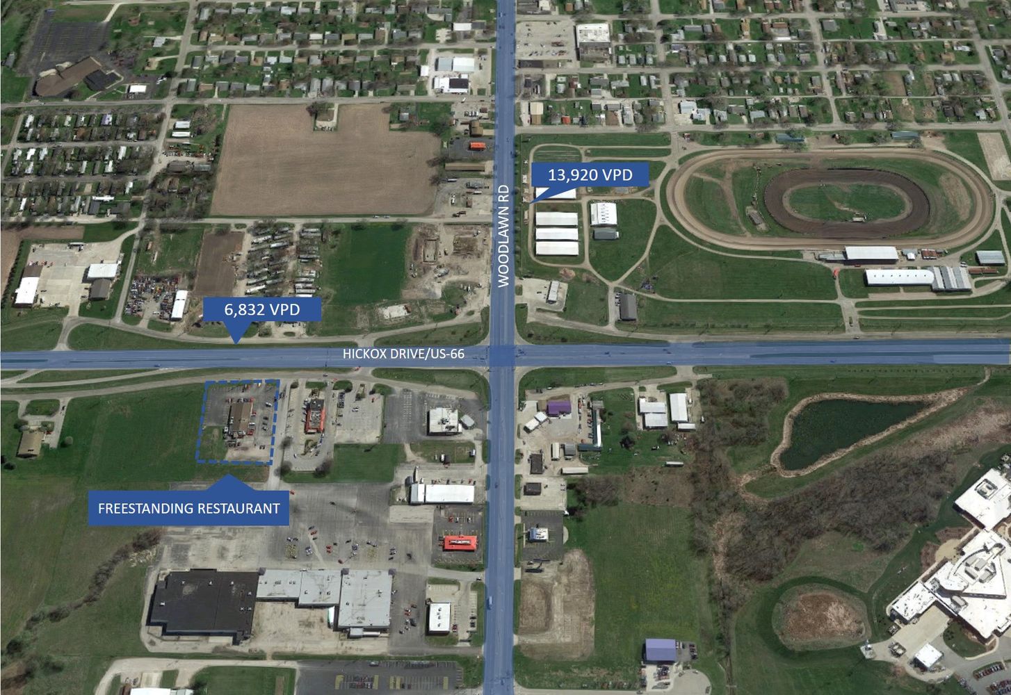 Freestanding Restaurant Building: 1121 Hickox Drive, Lincoln, IL 62656, Lincoln, IL 62656